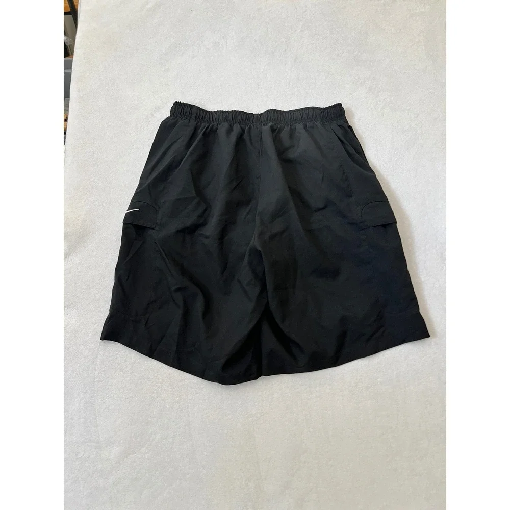 Nike Cargo Athletic Shorts Black Blue Vintage Silver Tag Y2K XL